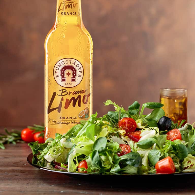 Salatdressing mit Brauer Limo Orange - Pfungstädter.