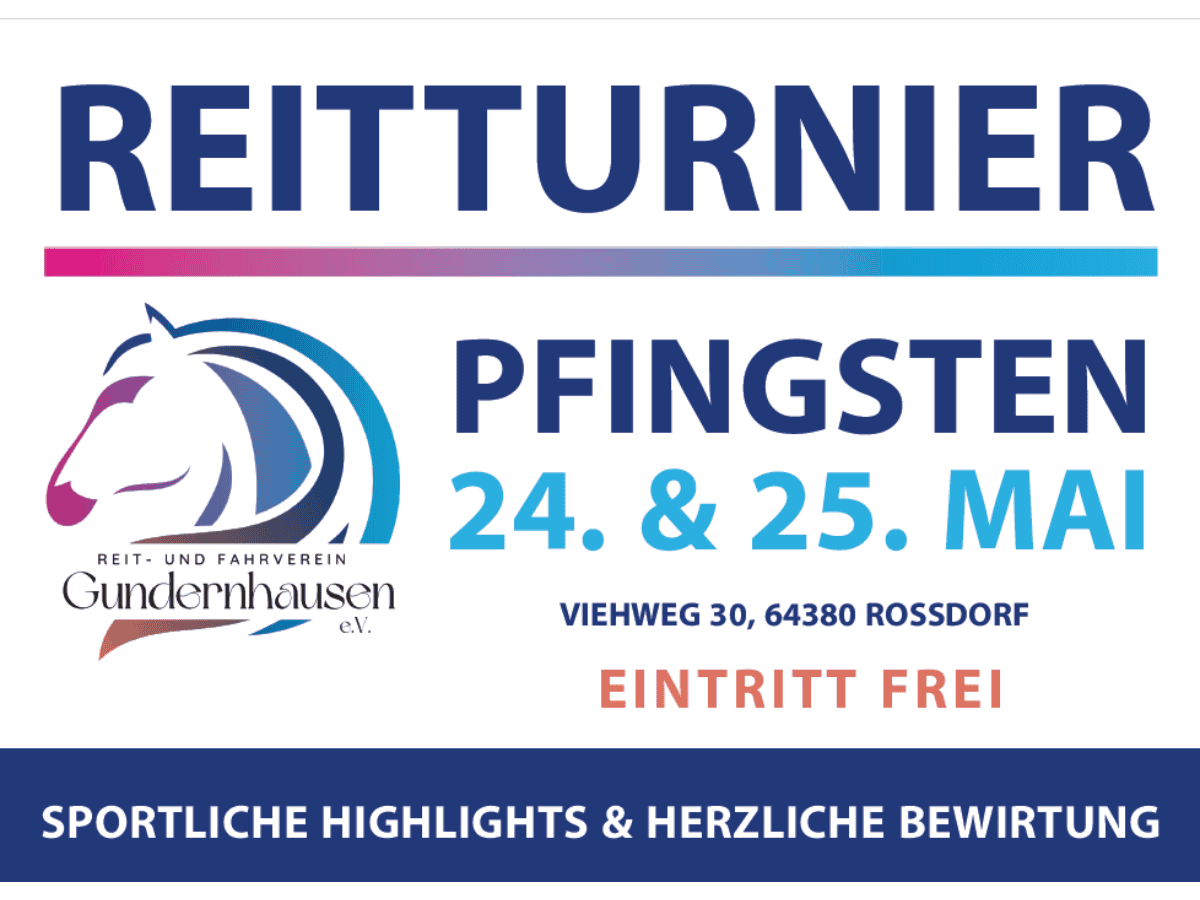 Beitragsbild Reitturnier Gundernhausen am 24. und 25. Mai 2026