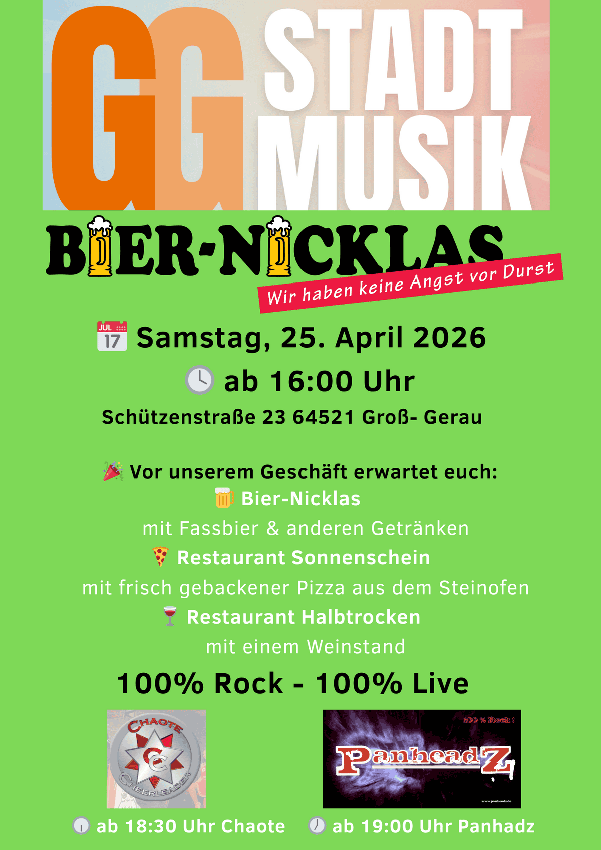 Flyer Groß-Gerau Stadt Musik 