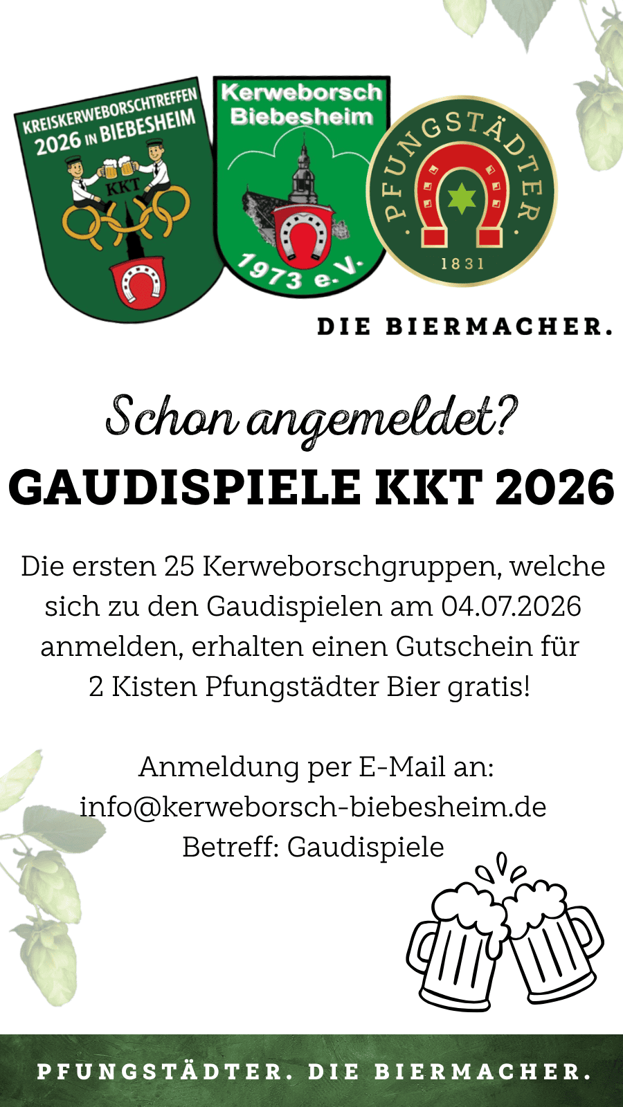 Flyer Gaudispiele KKT 2026
