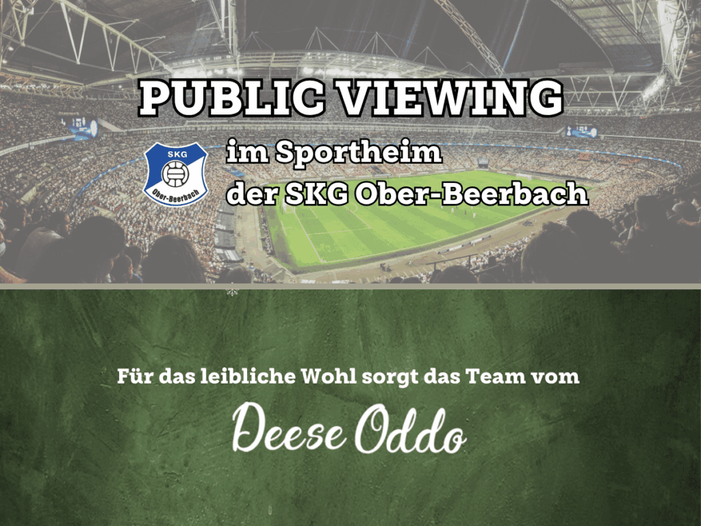 Beitragsbild Public Viewing im Sportheim der SKG Ober-Beerbach