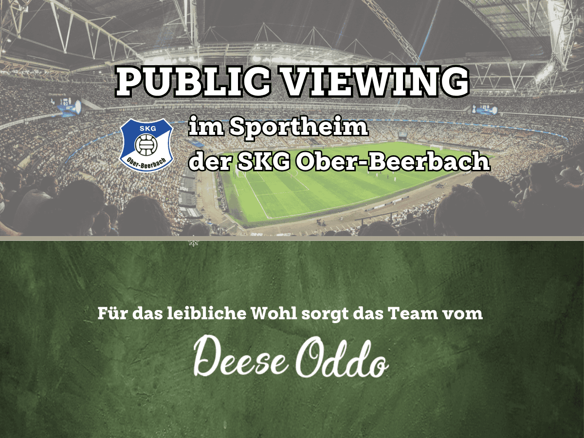 Beitragsbild Public Viewing im Sportheim der SKG Ober-Beerbach