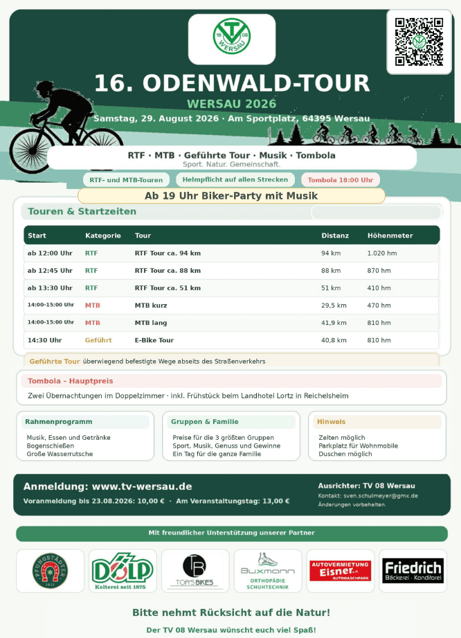 Flyer TV Wersau Odenwald Tour 