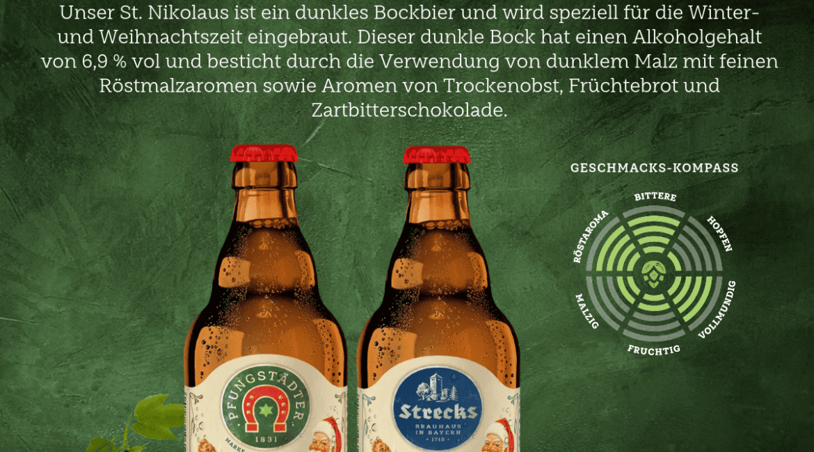 Beitragsbild St. Nikolaus mit zwei Flaschenabbildungen